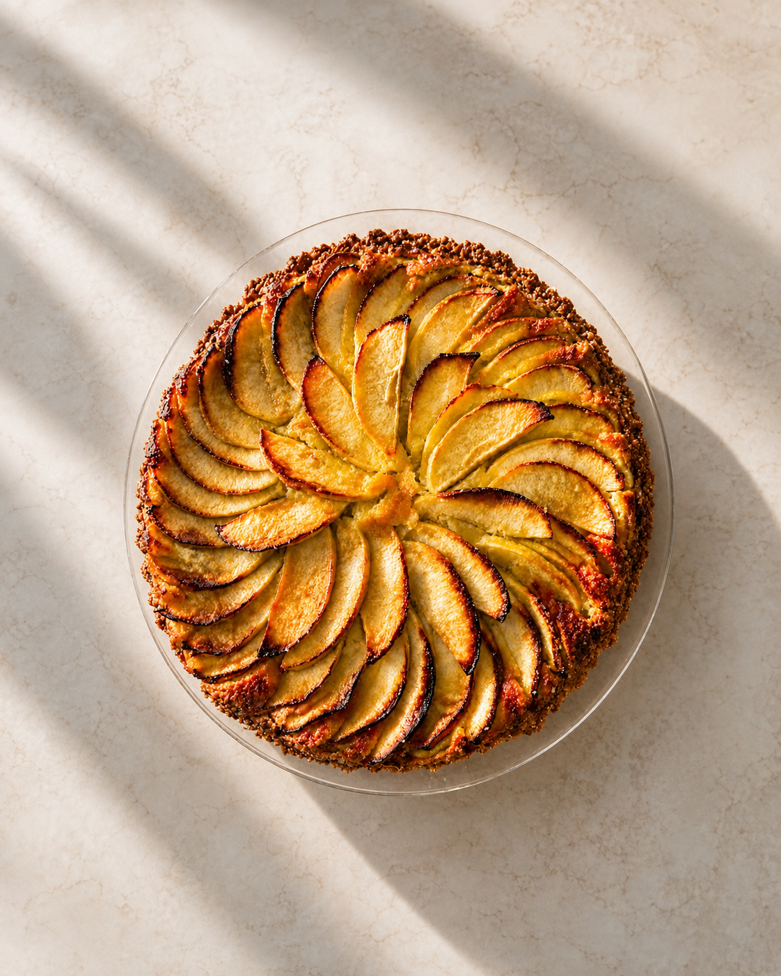 Apple tart baked fresh at Tarte Coffee Shop & Bakes
